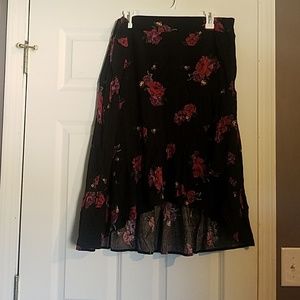 High low mid calve skirt